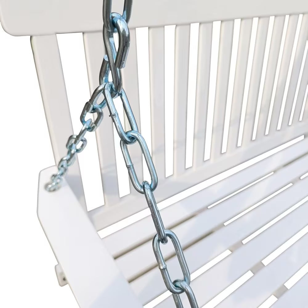 US Local Wooden Bench Swing With Chain