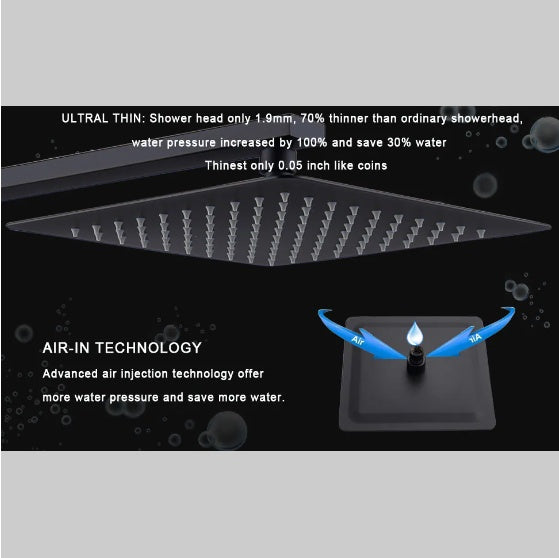 US Local Shower System Shower Mixer Combo Set Wall-mounted