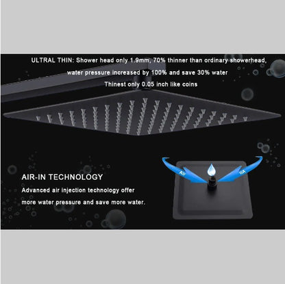 US Local Shower System Shower Mixer Combo Set Wall-mounted