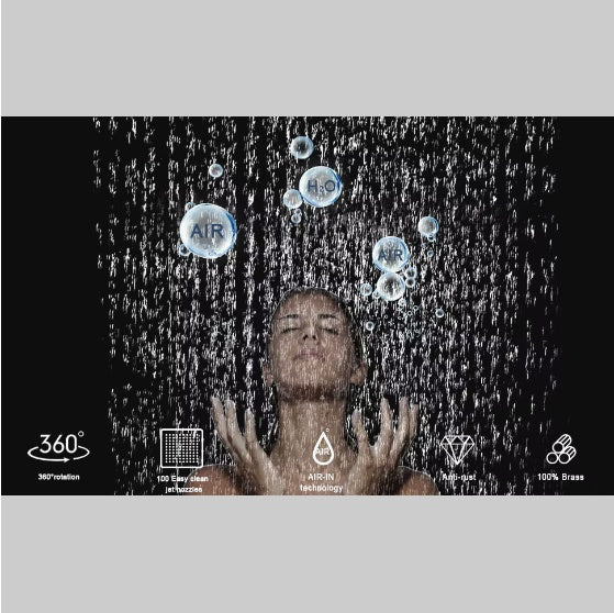 US Local Shower System Shower Mixer Combo Set Wall-mounted