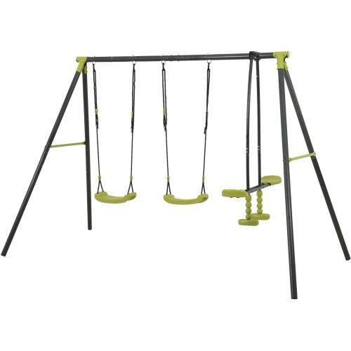 US Local Outdoor Playground With Three Swings