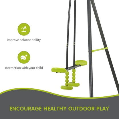 US Local Outdoor Playground With Three Swings