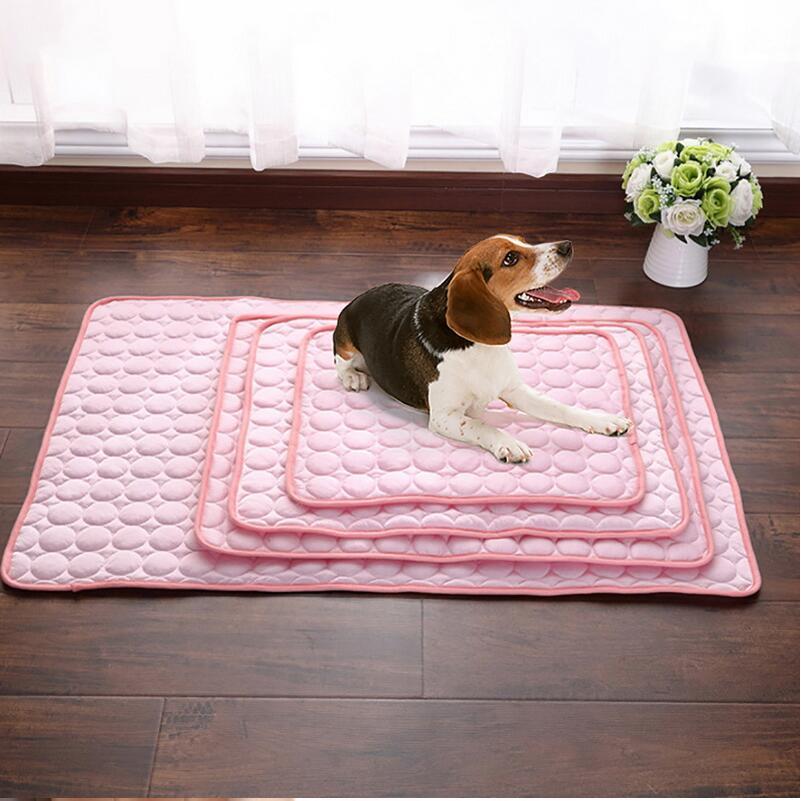 US Local Pet Dog Cat Ice Silk Cold Nest Pad For Cooling In Summer