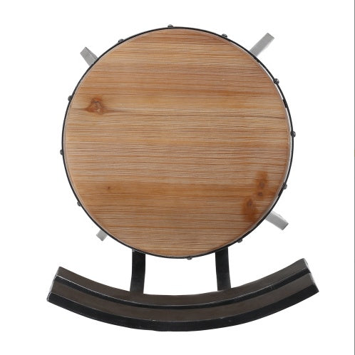 US Local METAL CHAIR WITH WOODEN SEAT