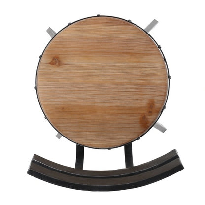 US Local METAL CHAIR WITH WOODEN SEAT