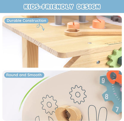 US Local ROBOTIME Workbench Play Set Toddlers Kids Pretend Tool Bench Toy Workshop Toys