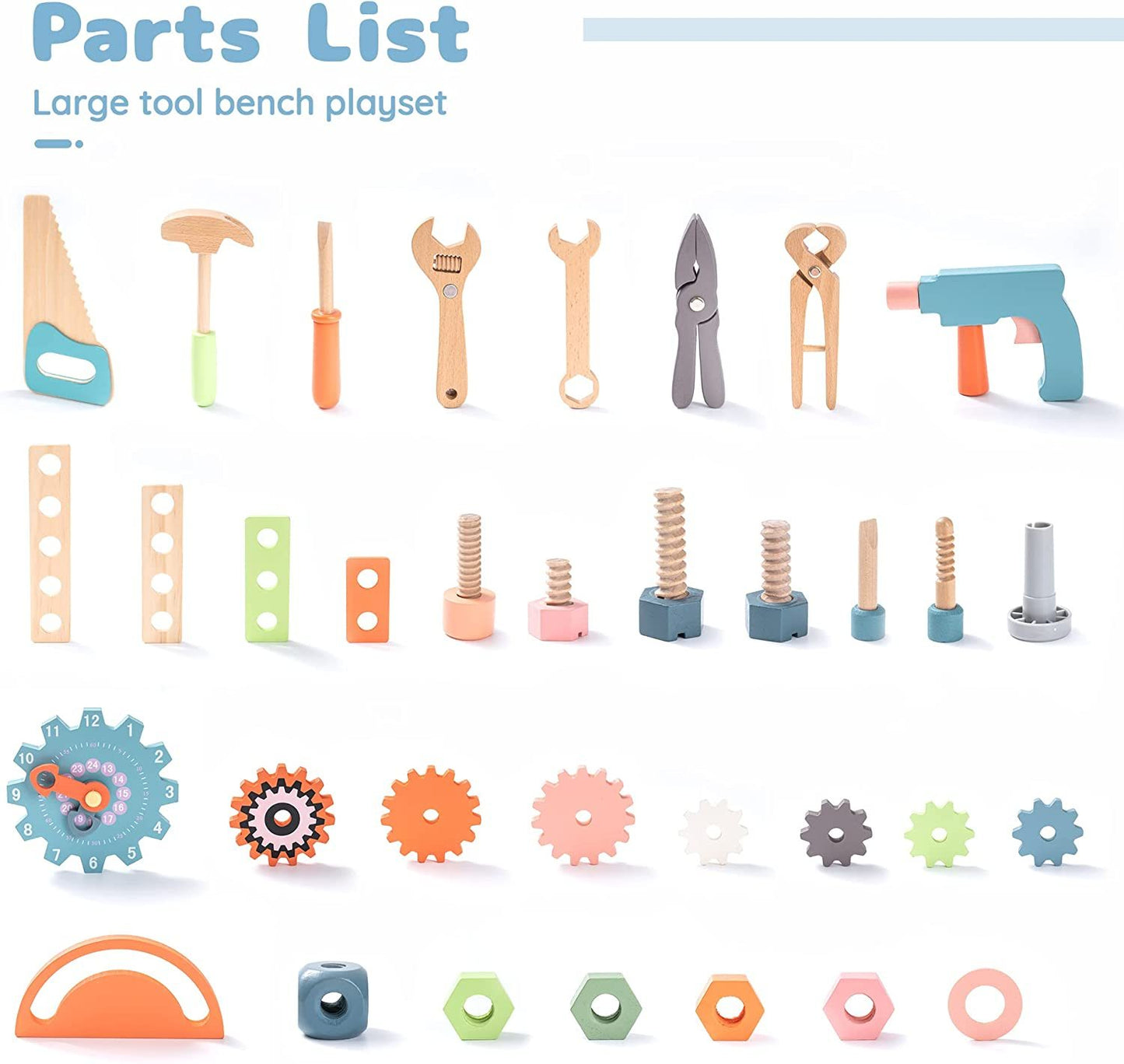 US Local ROBOTIME Workbench Play Set Toddlers Kids Pretend Tool Bench Toy Workshop Toys