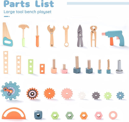 US Local ROBOTIME Workbench Play Set Toddlers Kids Pretend Tool Bench Toy Workshop Toys