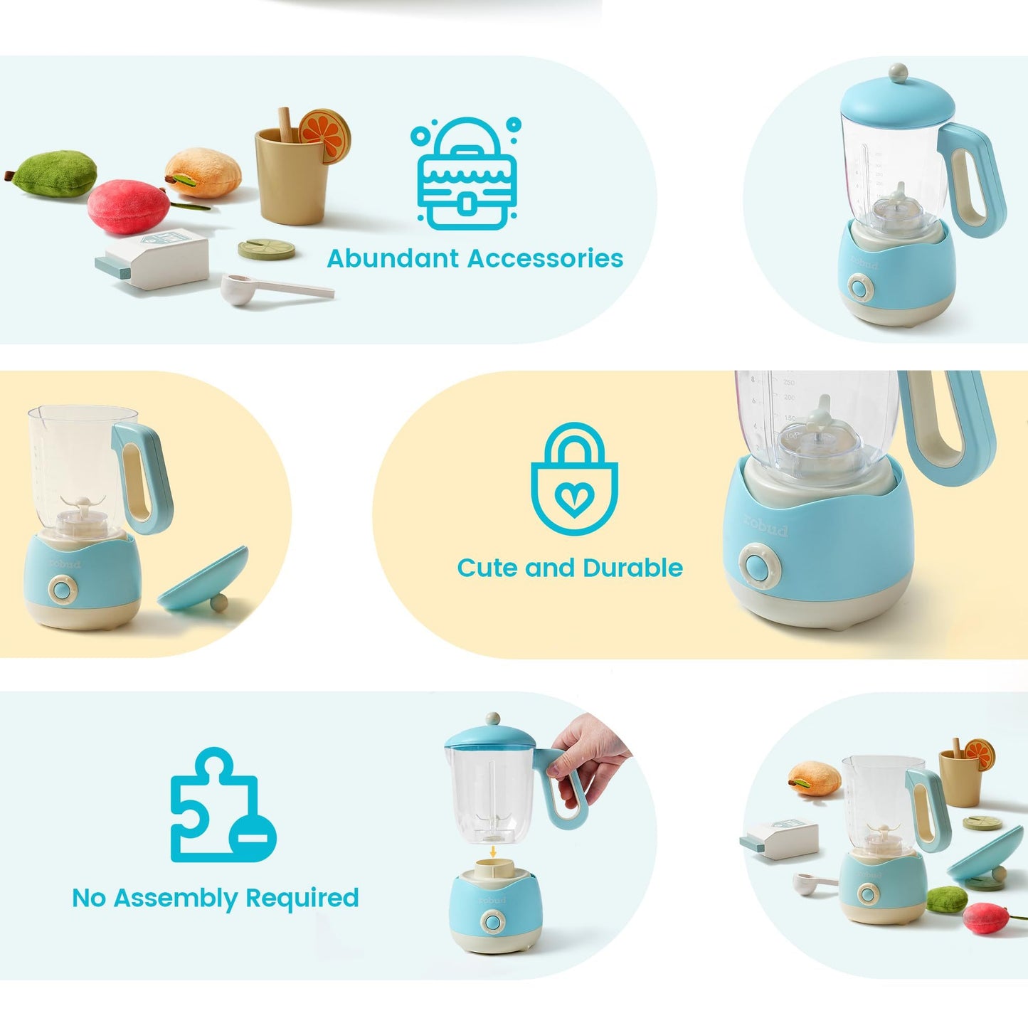 US Local ROBOTIME Wooden Pretend Play Juicing Machine Toy Gift Toddlers