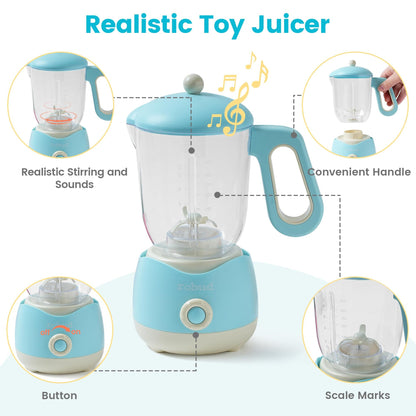 US Local ROBOTIME Wooden Pretend Play Juicing Machine Toy Gift Toddlers
