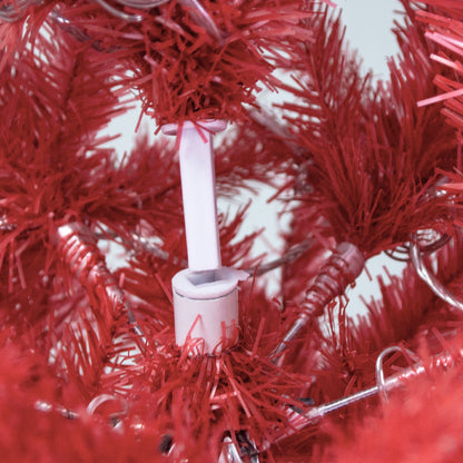 US Local 6 Foot Articulated Fir Artificial Fir Curved Top Christmas Tree 1250 Branch Tips, 300 LED Lights Christmas Lights