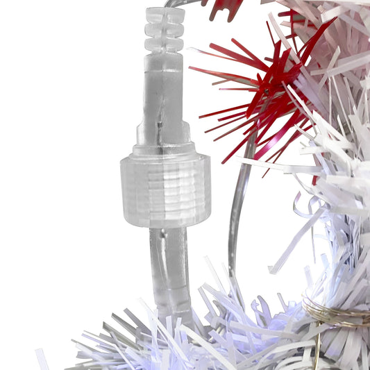 US Local 6 Foot Articulated Fir Artificial Fir Curved Top Christmas Tree 1250 Branch Tips, 300 LED Lights Christmas Lights