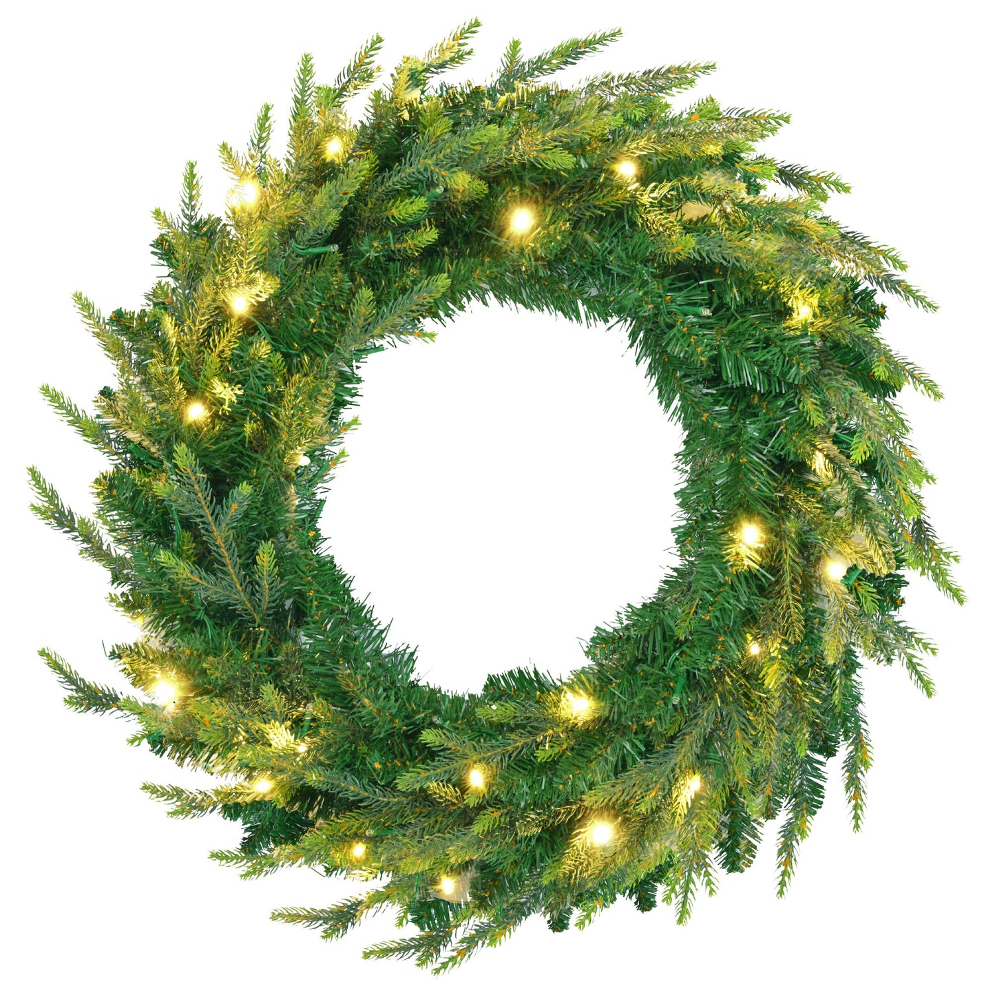 US Local 6 Feet Pre-Lit Aspen Fir Artificial Christmas Tree With Garlands And Garlands, Grass Green Christmas Tree With 380 Multi-Color LED Lights, 11 Lighting Modes, 861 PE Branch Tips