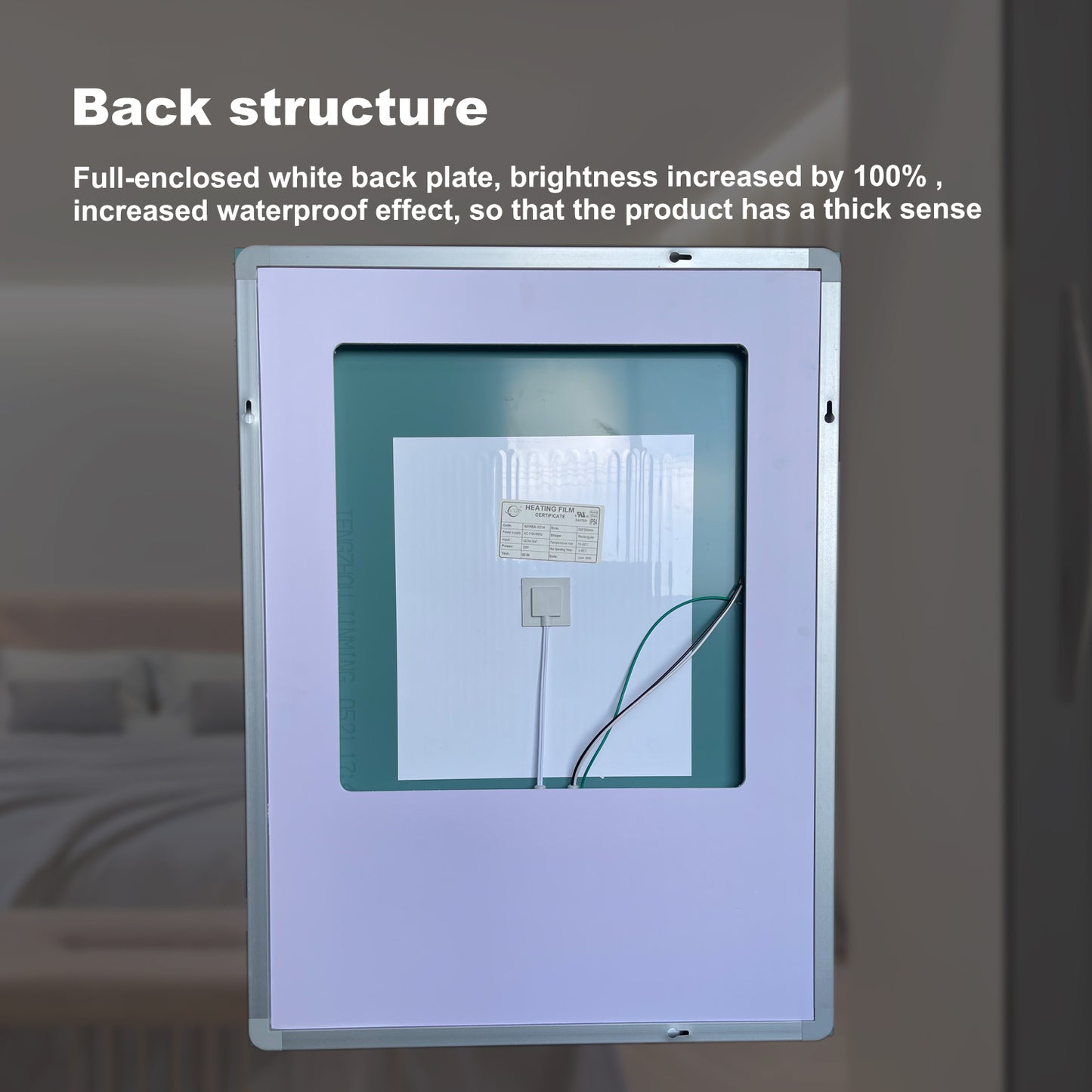 US Local 32x24 Inch Bathroom LED Premium Vanity Mirror With Focusing Back Panel, High Lumens, Dimmable Touch, Unavailable Platforms-Welfel