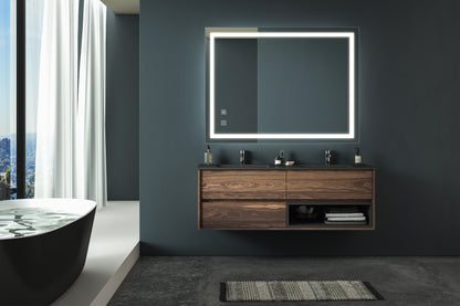 US Local 32x24 Inch Bathroom LED Premium Vanity Mirror With Focusing Back Panel, High Lumens, Dimmable Touch, Unavailable Platforms-Welfel