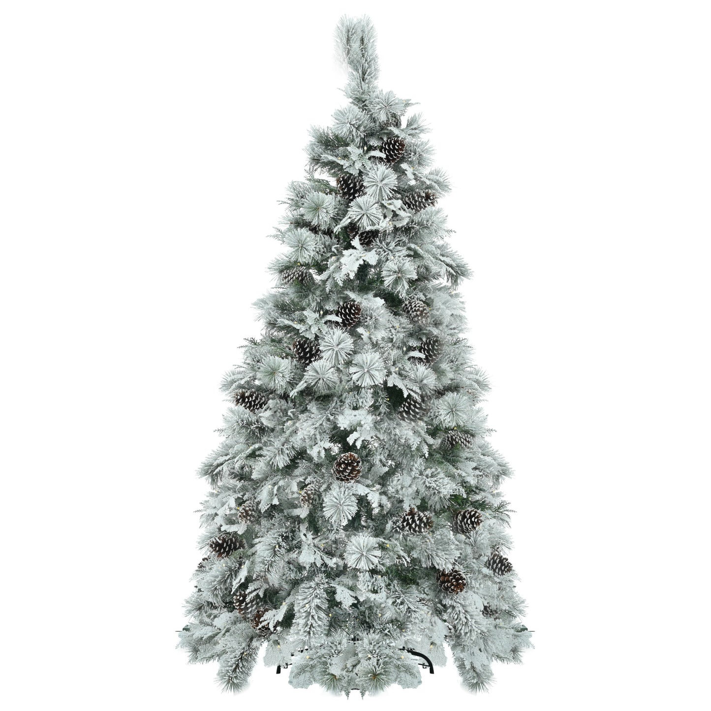 US Local 6 Feet Of Spruce Snow Covered Christmas Tree With Pre-installed Lights
