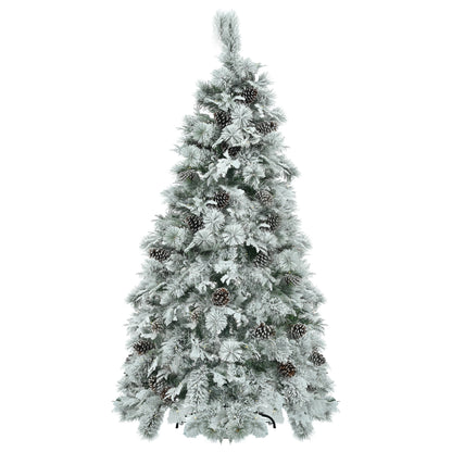US Local 6 Feet Of Spruce Snow Covered Christmas Tree With Pre-installed Lights