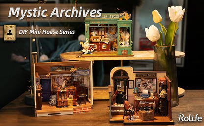 US Local ROBOTIME DIY Miniature Dollhouse Mystic Archives Series Diorama Craft Kit DG155-157