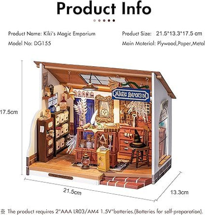 US Local ROBOTIME DIY Miniature Dollhouse Mystic Archives Series Diorama Craft Kit DG155-157