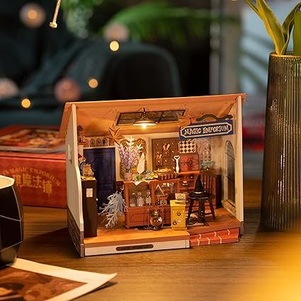 US Local ROBOTIME DIY Miniature Dollhouse Mystic Archives Series Diorama Craft Kit DG155-157