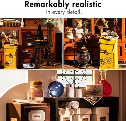 US Local ROBOTIME DIY Miniature Dollhouse Mystic Archives Series Diorama Craft Kit DG155-157