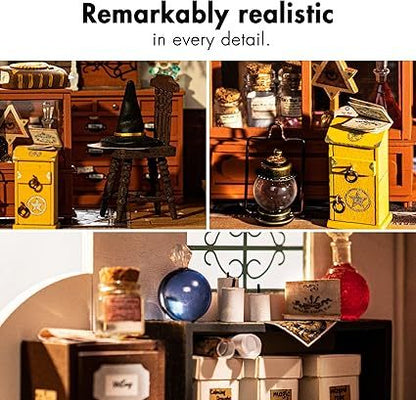 US Local ROBOTIME DIY Miniature Dollhouse Mystic Archives Series Diorama Craft Kit DG155-157
