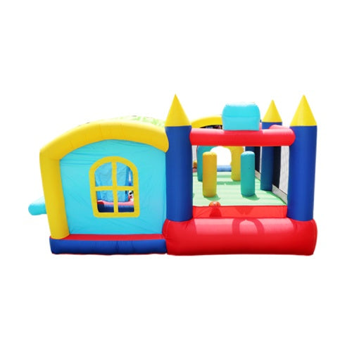 US Local 7-in-1 Inflatable Bounce House, Bouncy House With Ball Pit For Kids Indoor And Outdoor Party Family Fun, Obstacles, Toddler Jump Bounce Castle With Ball Pit For Birthday Party Gifts