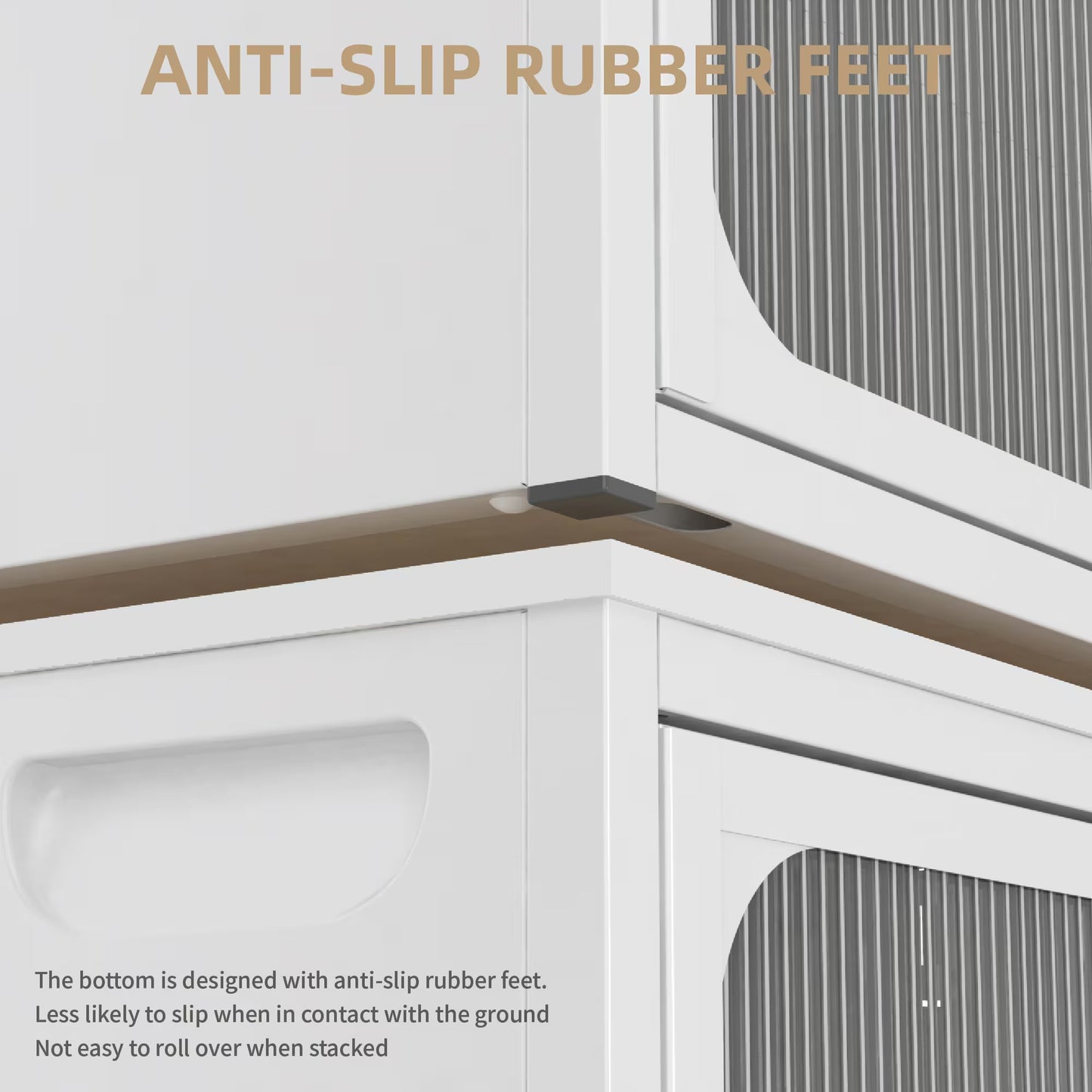 US Local Single Sturdy  Convenient Fordable Cabinet, Durable Steel-Wood Combo With Anti-Slip Design  Quick Fold  Install, Easy To DIY Storage Container With Door, White