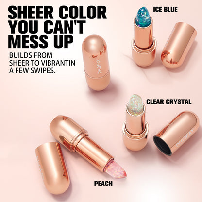 US Local PHOFAY Moisturizing Jelly Warm Lipstick