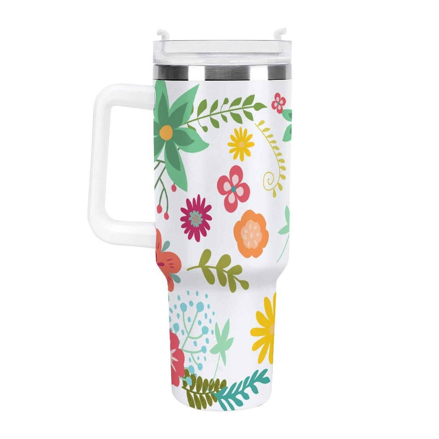 PHDT00065 POD US Local Tumbler 40 oz Large Capacity Car Cup Summer, Flowers