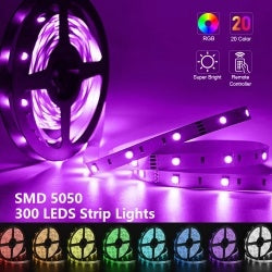 US Local DC12V 1M 5M SMD 5050 RGB White Waterproof 300 LED Flexible  Tape Strip Light