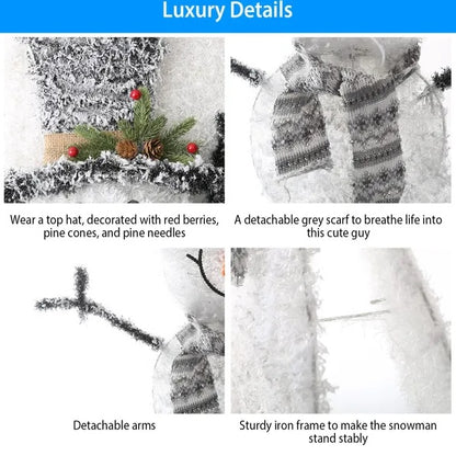 US Local LED Christmas Snowman Decoration Light Collapsible Battery Operated