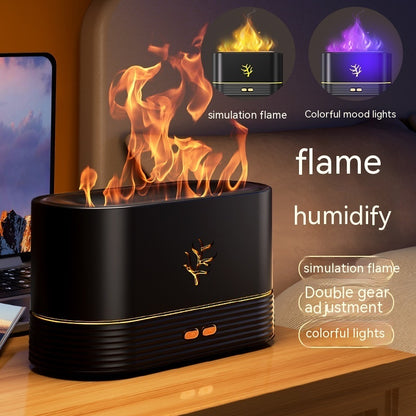 US Local Flame Humidifier USB Smart Timing LED Electric Aroma Diffuser Simulation Fire Night Lamp Home Decor