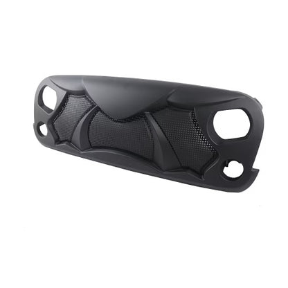 US Local Halloween Front Grille Grid Grill For Wrangler Rubicon Sahara Sport JKJKU, Matte Black