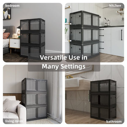 US Local 4 Packs Of Clear Stackable Storage Bins