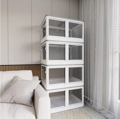 US Local 4 Packs Of Clear Stackable Storage Bins