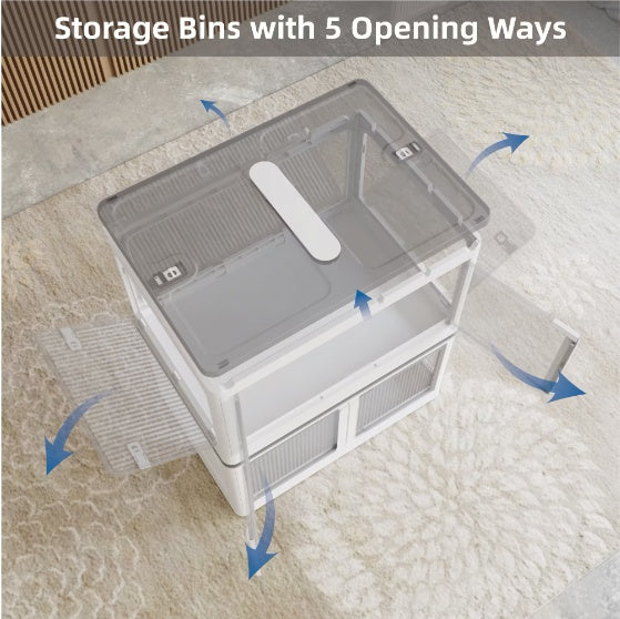 US Local 4 Packs Of Clear Stackable Storage Bins