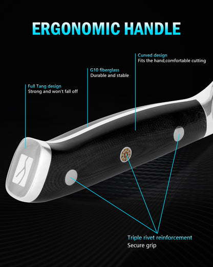 US Local 5 Inch Utility Knife, Japanese Damascus Steel Paring Knife, Sharp VG10 Fruit Slicing Knife, Small Kitchen Knife With Full Tang Ergonomic G10 Handle