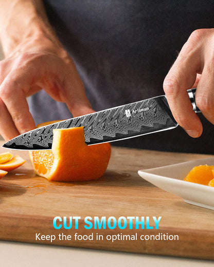 US Local 5 Inch Utility Knife, Japanese Damascus Steel Paring Knife, Sharp VG10 Fruit Slicing Knife, Small Kitchen Knife With Full Tang Ergonomic G10 Handle