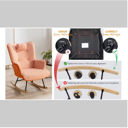 US Local Fabric Rocking Chair In The Nursery