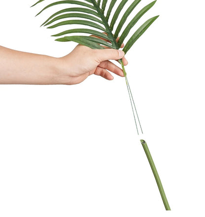 US Local Artificial Gold Cane Palm Tree, 6.5 FT Tall Faux Plant, PE Material & Anti-Tip Tilt Protection Low-Maintenance Plant, Lifelike Green Fake Tree For Home Office Warehouse Decor Indoor Outdoor