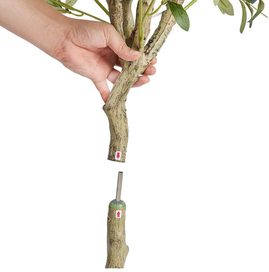 US Local Artificial Olive Tree, 6 FT Tall Faux Plant, Secure PE Material & Anti-Tip Tilt Protection Low-Maintenance Plant, Lifelike Green Fake Potted Tree For Home Office Warehouse Decor Indoor Outdoor