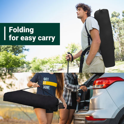 US Local 2 pcs 82X102X88cm Black Camping Chair