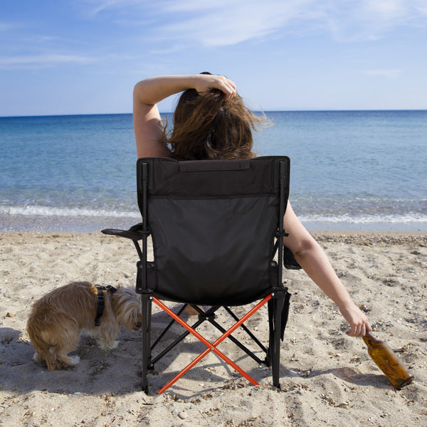 US Local 2 pcs 82X102X88cm Black Camping Chair