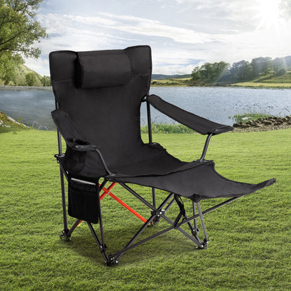 US Local 2 pcs 82X102X88cm Black Camping Chair