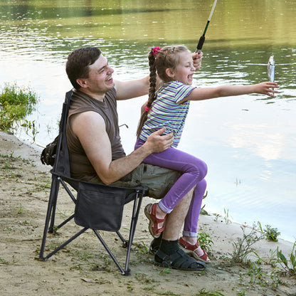 US Local 4pcs, 42X42X70cm Black Camping Chair