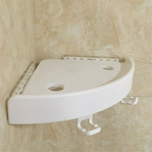 US Local Bathroom Corner Shelf Organizer With Hooks, Easy To Install