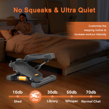 US Local Home Office Exercise 330LBS Capacity Mini Stepper With Resistance Bands And LCD Monitor