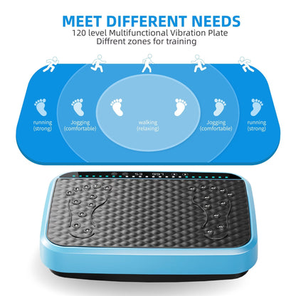 US Local Vibration Plate Exercise Machine, Whole Body Fitness Platform For Lymphatic Drainage, Vibrating Shaker Board With 120 Speed Levels, Weight Loss And Fat Burner Workout Equipment For Women And Menwhite