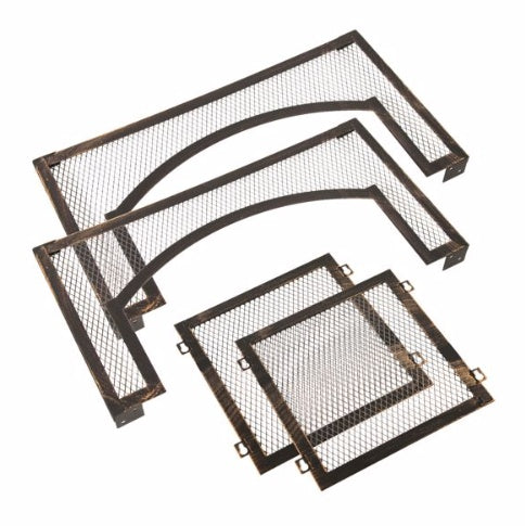 US Local 37 Inch Rectangular Metal Outdoor Wood Burning Fireplace - Outdoor Fireplace With Built-in Log Storage & Brush Stick For Log Burner Fire Pit In Patio Garden & Backyard